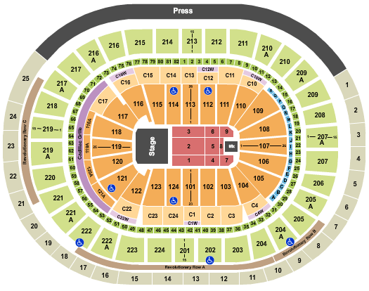 Xfinity Mobile Arena Jingle Ball Seating Chart